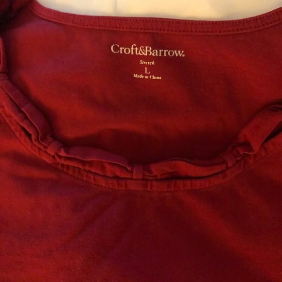 Croft & Barrow ♥️ Red Tank Top - Picture 5 of 8